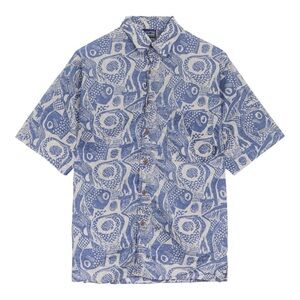 Patagonia Dreamtime Shirt Button Up Polo Blue Organic Cotton XL